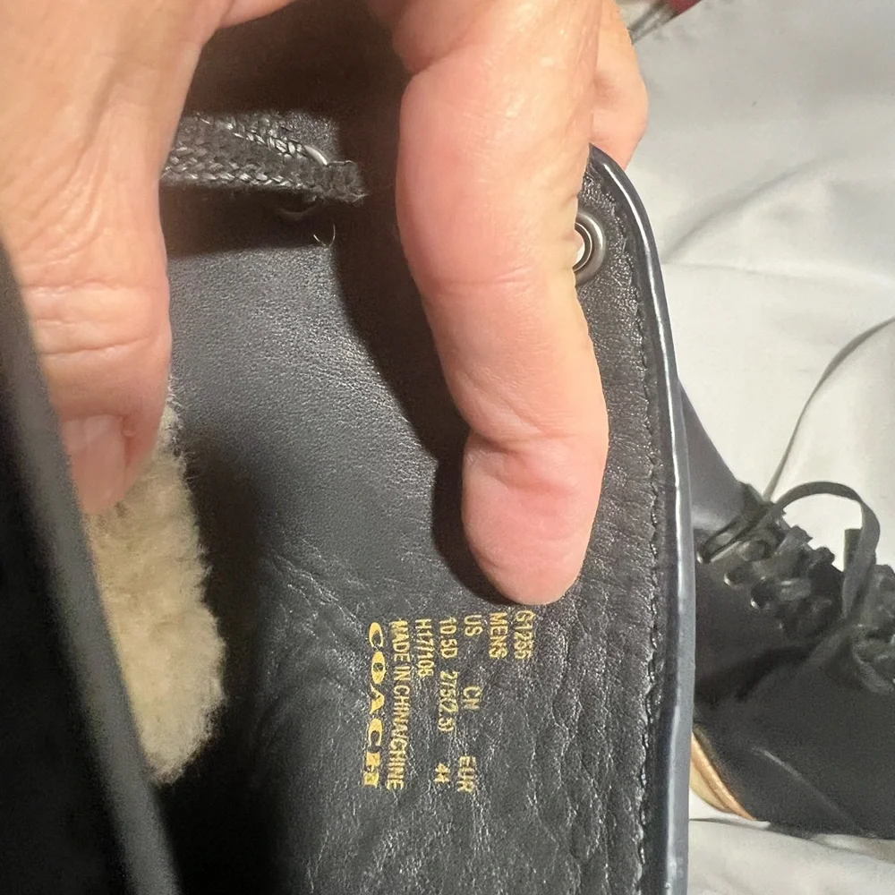 Coach Derby Boot with Shearling size 10.5m - Picture 5 of 9